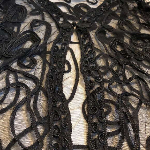 Valenti Sheer Lace Black Cardigan - Picture 3 of 4